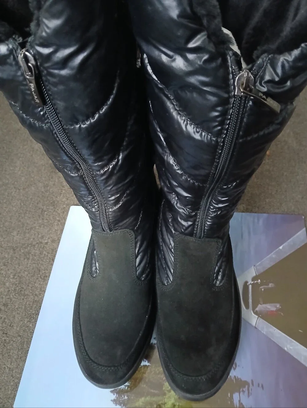 Pajar Women’s Black Winter Fur-Lined Mid-Calf Boots Size EU 40